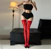 Calze lunghe sexy da donna lucide all'olio sopra il ginocchio, con bordo in pizzo, modellanti, antiscivolo in silicone, per Cosplay, Jk, colori caramella