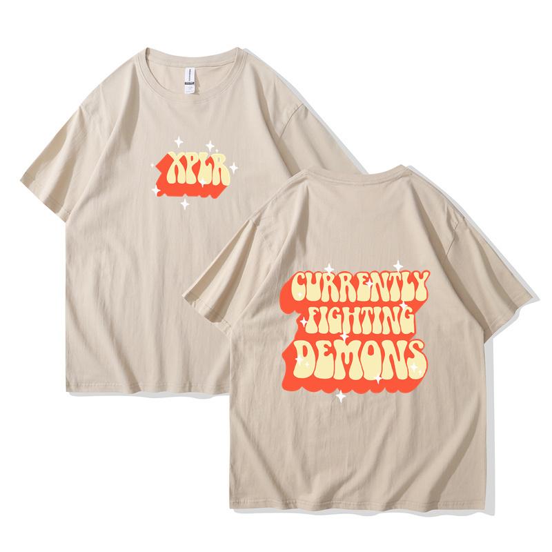 2024 New Sam and Colby XPLR Fighting Demons Merch Cotton T-Shirt Men and Woman Short Sleeve Funny T Shirt Unisex Harajuku Tops