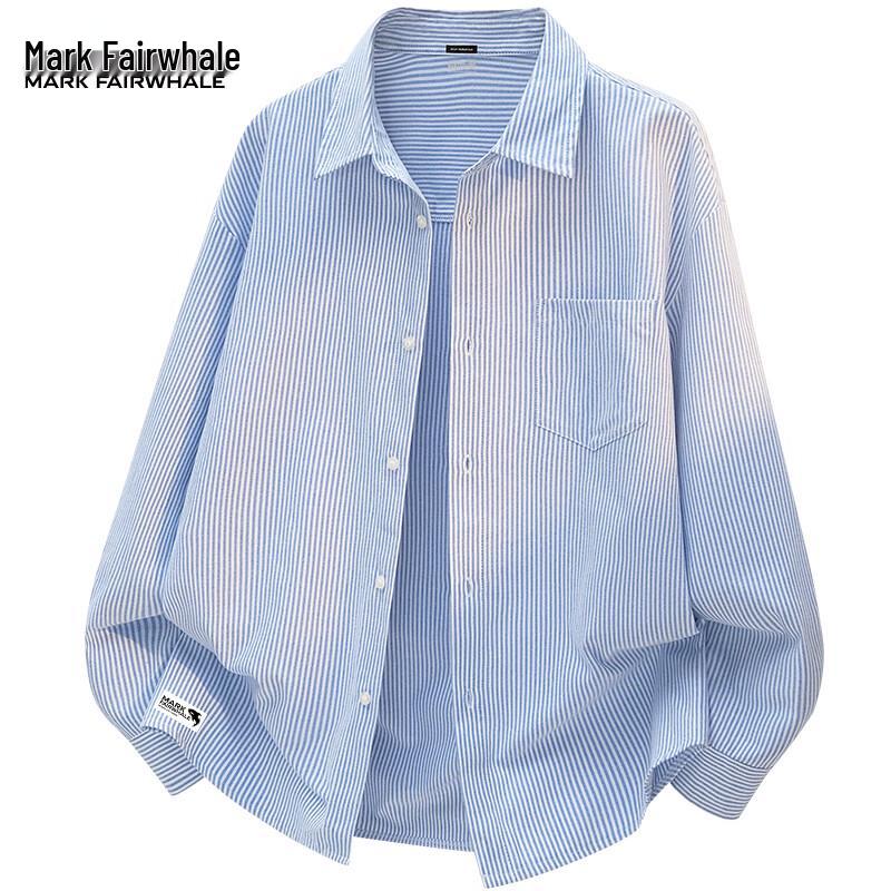 Mark Fairwhale Men s Striped Oxford Long Sleeve Shirt L