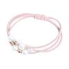 Girl Women Faux Pearl Hair Ring Knotted Rope Beaded Triad Hairband Jewelry Gift