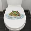 Goofy Frog Toilet Stickers, Creative Waterproof Removable Self-Adhesive for Bathroom Home Decor