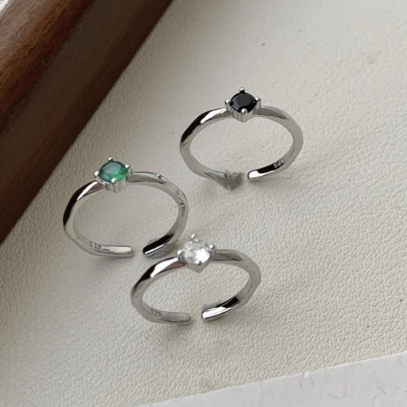 PANJBJ 925 Sterling Silver Zircon Ring Ring for Women Geometry Classic Minimalism Versatile Anniversary Jewelry Gift Dropship