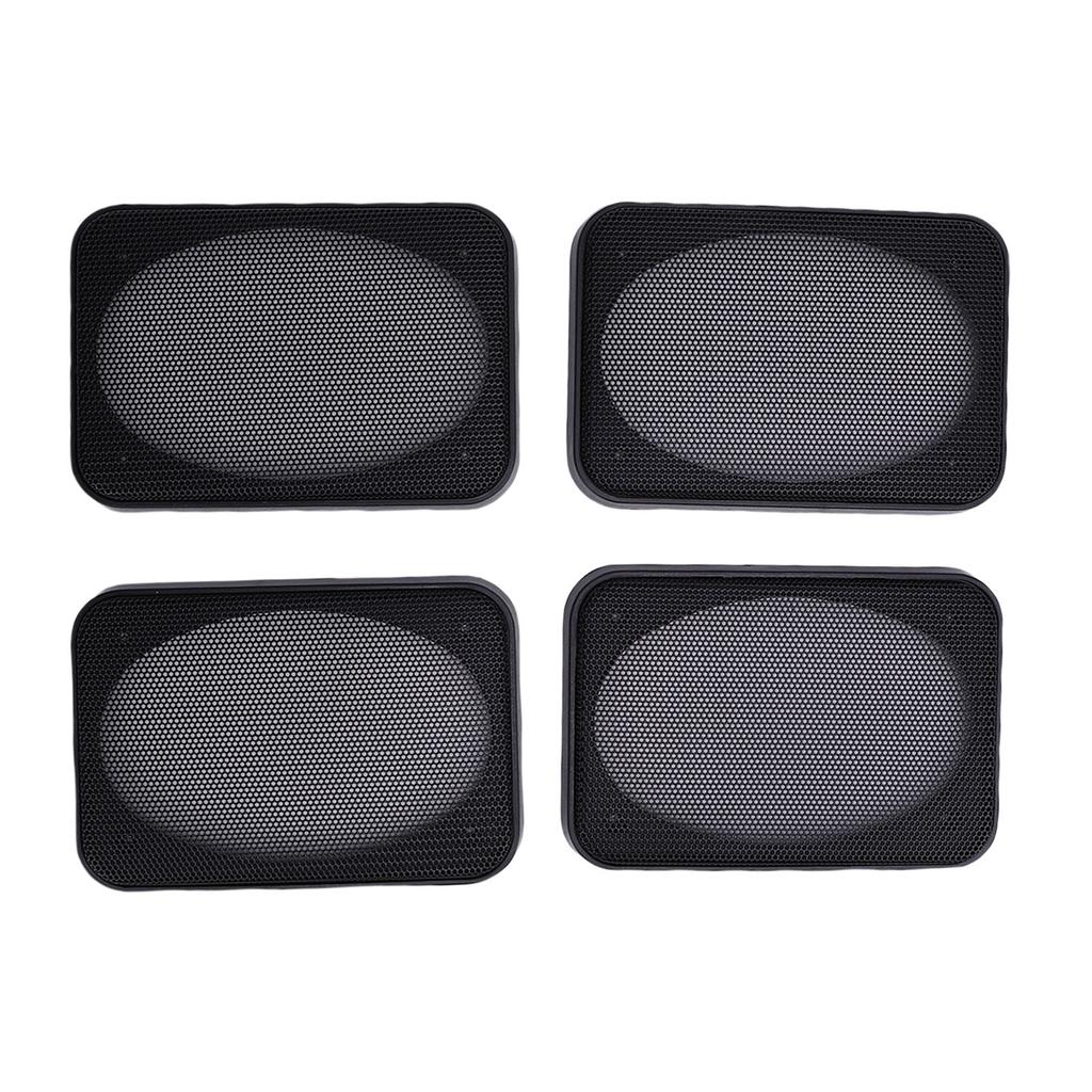 4Pcs Speaker Grill Covers Rectangular Metal Mesh Car Speaker Subwoofer Guard Protector Decoration