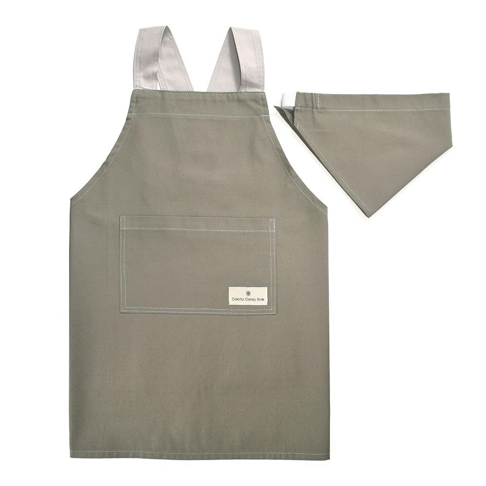 

Candy Back Cross Apron Charcoal Gray Boys Wearable Triangle Scarf Set N7909510 [Colorful Style] Children s (100-120cm) Children s
