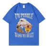 Baby French Bulldog Funny Dog Meme Graphic T Shirts Fashion Vintage Short Sleeve Tshirts Men Women Casual Loose Cotton Tshirt