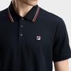 FILA F.C. Fashion Classic Simple Retro Casual Comfortable Versatile Knitted Short Sleeve Polo Shirt Men tops Legendary-Blue F11M621102FNV