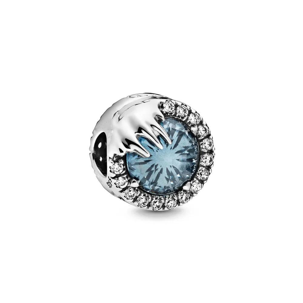 925 Silver Football Flower Ice Snow Round Beads Charm for Pendant Bracelet Necklace Jewelry Making DIY Gift