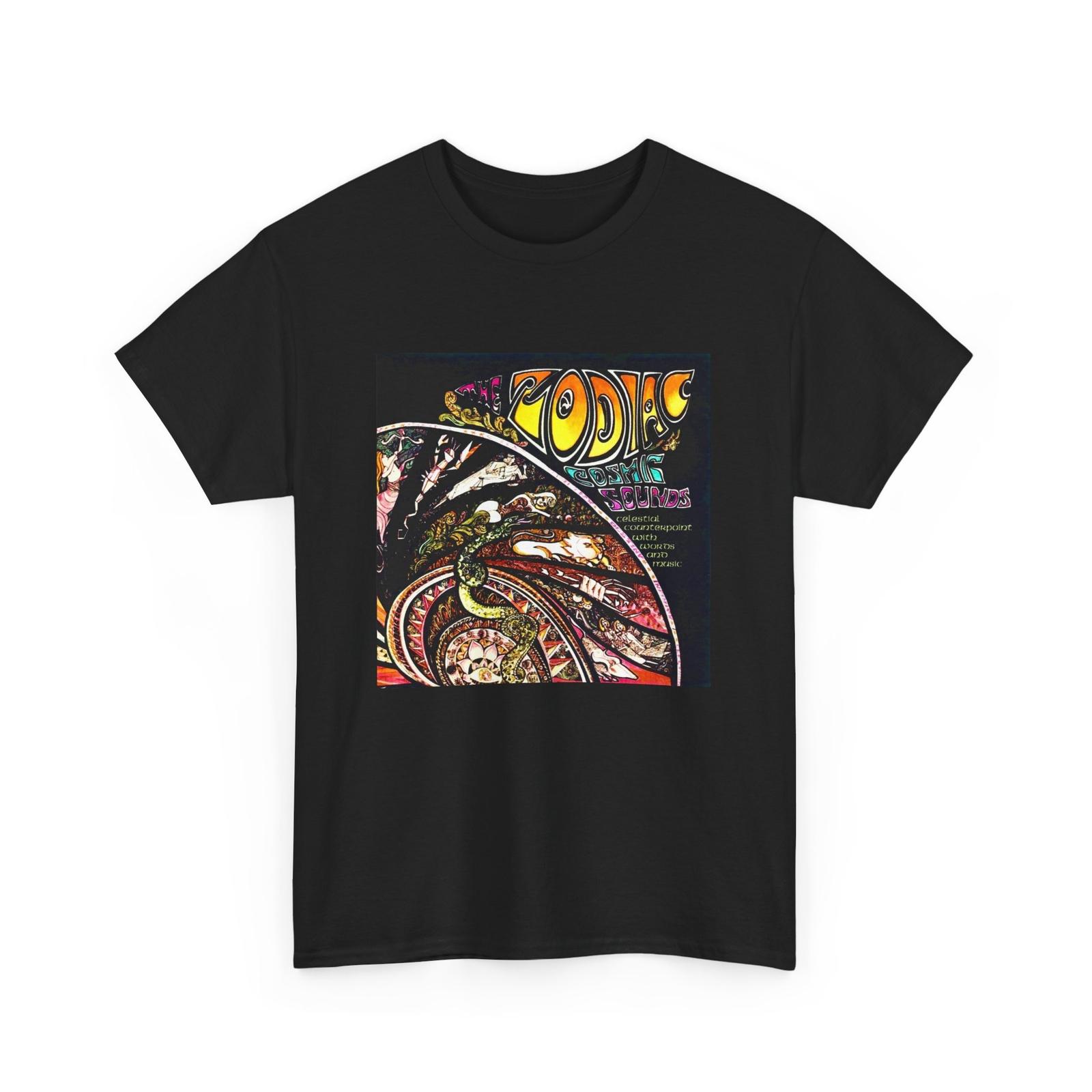 Cosmic Sounds Of The Zodiac Tee Retro Psychedelic T-Shirt Trippy Tee S