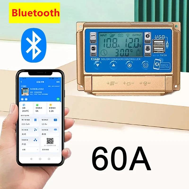 

12V/24V 30A/40A/50A/60A РК-дисплей високої чіткості Великий цифровий дисплей Bluetooth WIFI Сонячний контролер заряду MPPT контролер Solar