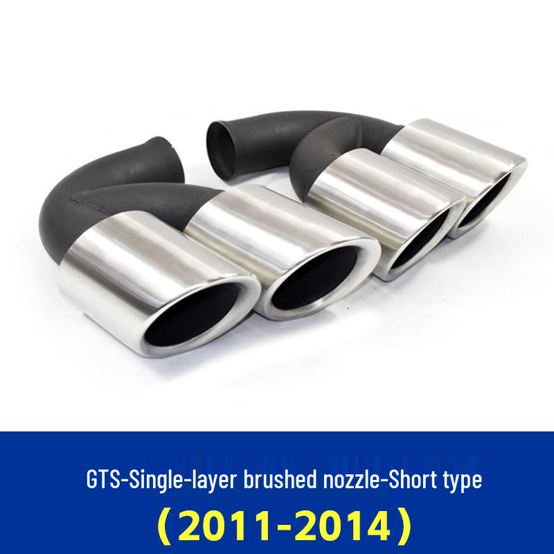 Porsche Cayenne (2011-2014) GTS Black Quad Exhaust Tips for Pipe Modification
