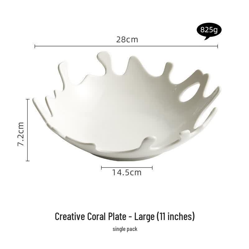 Nordic Style Coral Irregular Dinner Plate