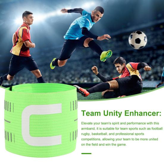 Captain Armbands for Soccer Adjustable Football Basketball Player Arm Bands Nylon Elastic "C" Bands Team Sports Accessories for Adults Youths