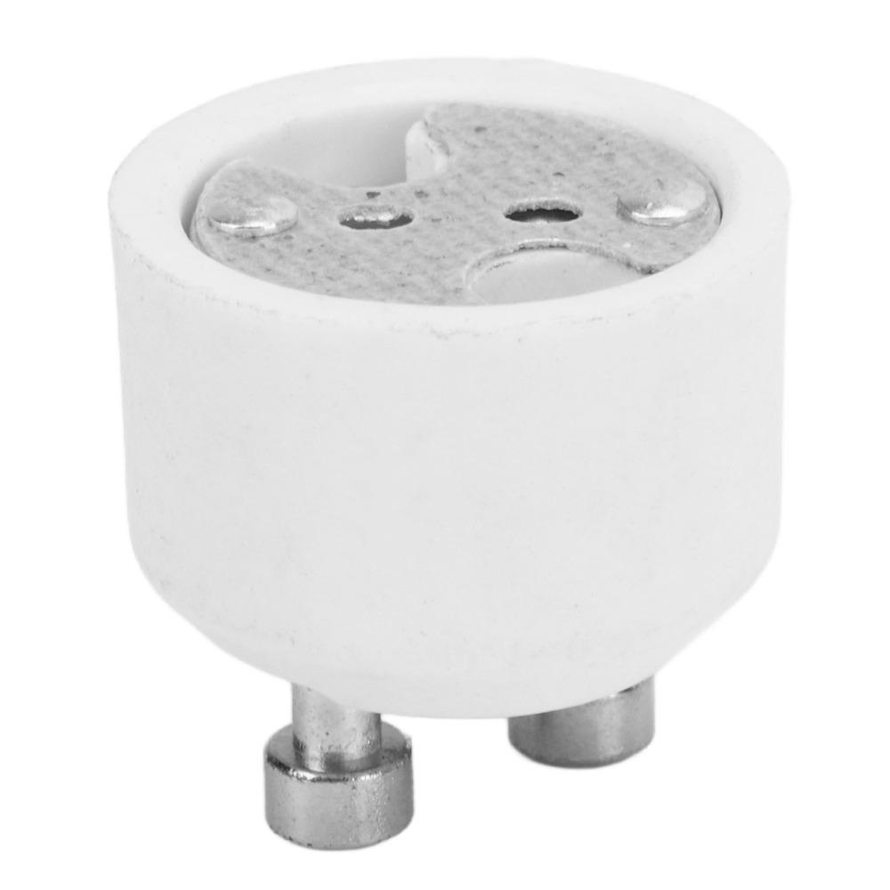 4 Stück Langlebiger Keramik GU10 zu MR16 Adapter Sockel Hitzebeständiger Überstehender Sockel Konverter Lichtsockel Lampenfassung Schienenbeleuchtung