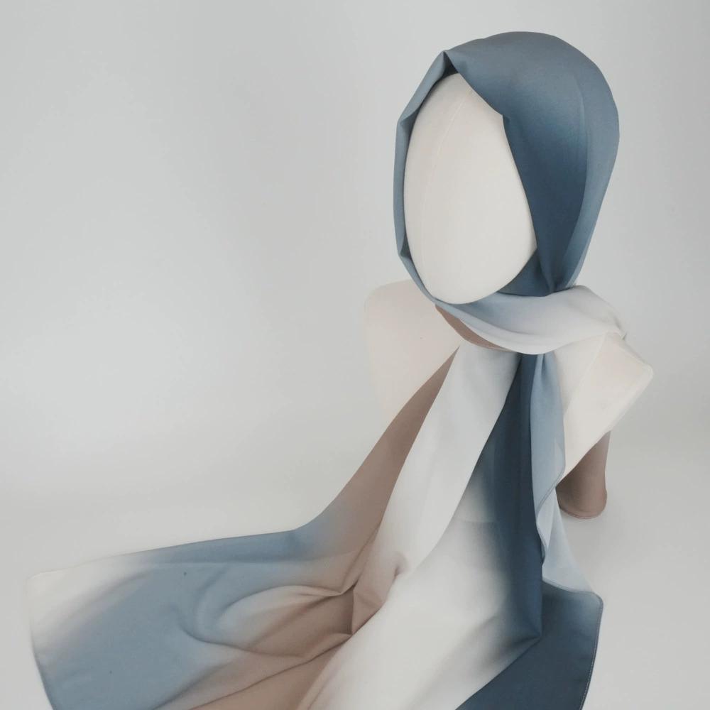 New Gradient Tie-dye Chiffon Hijab Scarf Headscarf Turbans for Women Chiffon Hijabs For Woman Shawls Headband Wrap Head Scarves