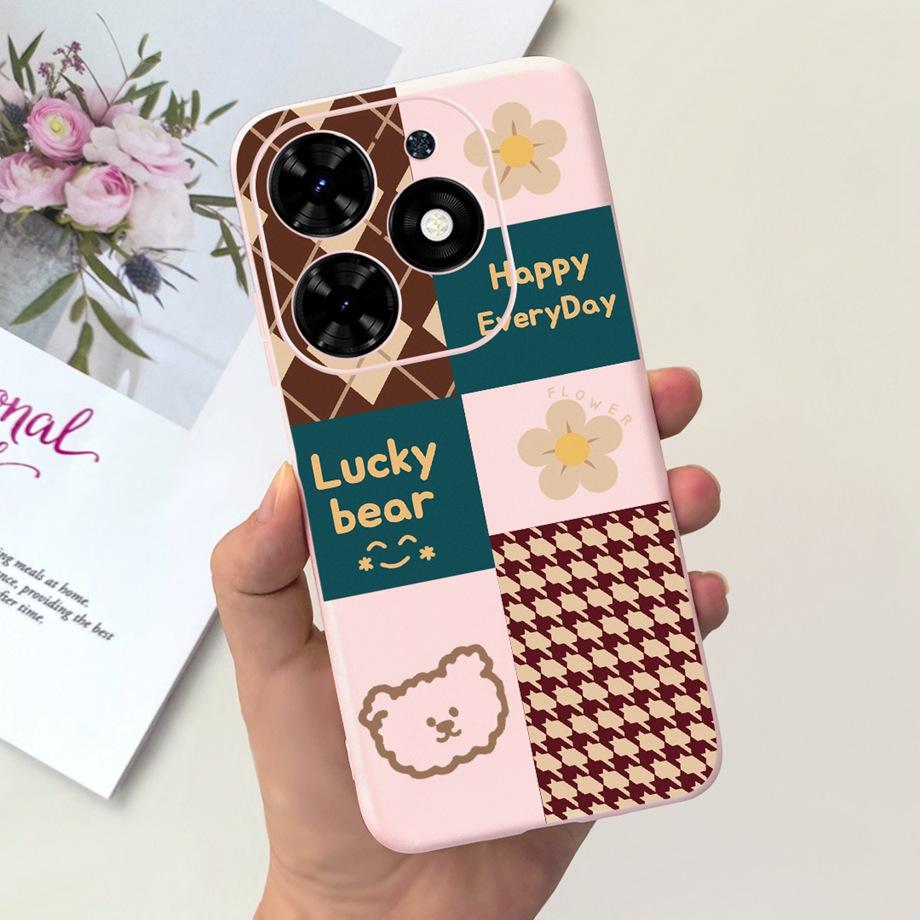 For Tecno Spark GO 2024 Case Spark 20C Spark20 Pop 8 Para Shell Silicone Soft TPU Bumper Cartoon Cool Cute Style Pattern Capas