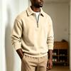 Men's Zip Up Long Sleeve Sweatshirt with Collar Casual Athletic Top