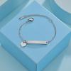 Atoztide Personalized Engrave Baby Name Heart Star Butterfly Date Bracelet Stainless Steel for Women Kid Link Chain Jewelry Gift