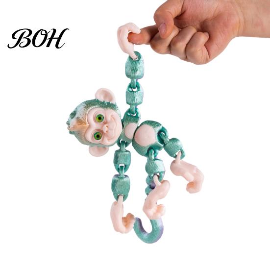 Educational Toys for Boys Girls 3D Printed Articulated Monkey Fidget Toy, Movable Joints Animal Toy Small Collectible Figures Kids Adults, Creative