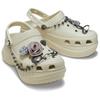 Crocs EVA Rock Rose Whale Stylish and Comfortable Hole Shoes Women's Bone White
