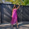European & American Off-Shoulder Bandage Tassel Bodycon Dress