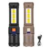 LED Flashlight Telescopic Zoom 6 Modes Adjustable Ultra Bright USB Rechargeable Portable Outdoor Camping Hiking Emergency Handheld Flash Lamp