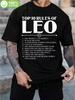 Leo Sternzeichen Baumwoll-T-Shirt - Top 10 Regeln des Löwen Grafikdruck