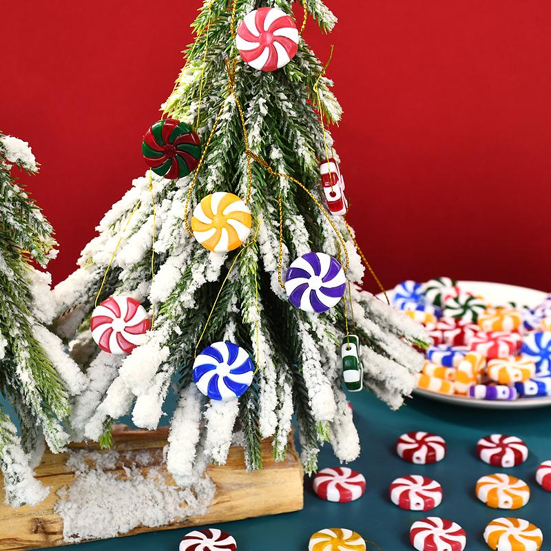 10 Stück Rot Weiß Zuckerstange Weihnachten Acryl Ornament DIY Weihnachtsbaum Hängeanhänger 2024 Weihnachtsdekoration für Zuhause Neujahrsgeschenke