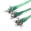 60Pcs Fishing Wire Leaders Heavy Duty with Snap Swivel Stainless Steel Wear Resistance Fishing Trace Line for Fishing