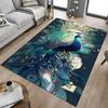 1PC Peacock Feathers Extra Large Non Slip Floor Carpet, Office, Family, Studio   Large Area Rug Indoor Rugs, Bold Statement Piece