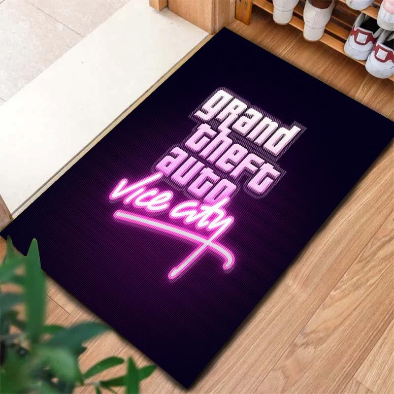 Gta Vi Vice City Carpet Rug For Living Room Bedroom Home Sofa Decoration Kids Play Nonslip Floor Mat
