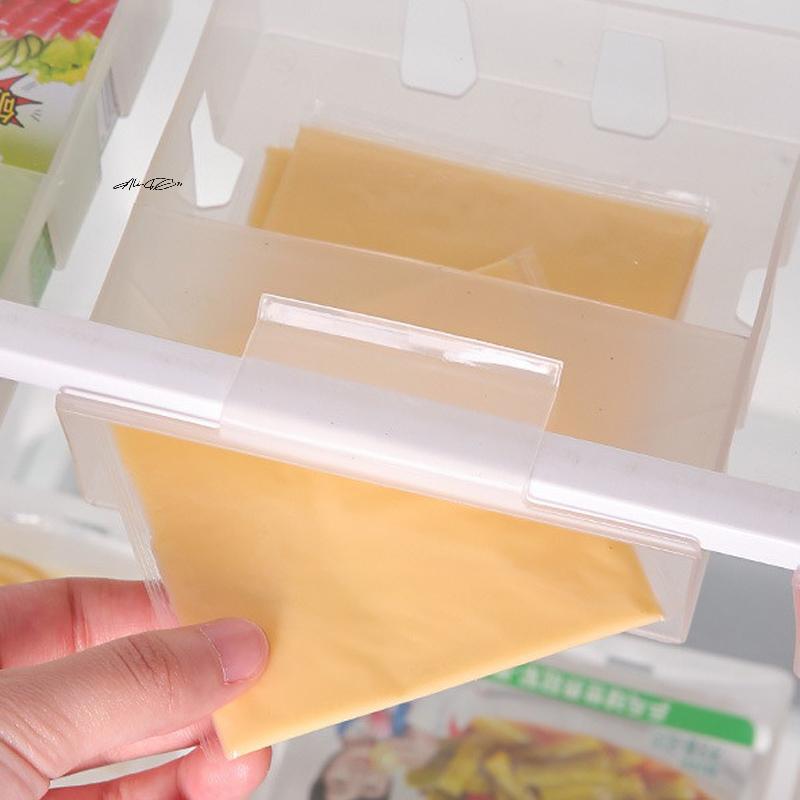 Multifunktionaler Kühlschrank-Aufbewahrungskorb mit Trennwand-Organizer, Küchen-Abtropfgestell, Effiziente Raumnutzung in Ihrem Kühlschrank
