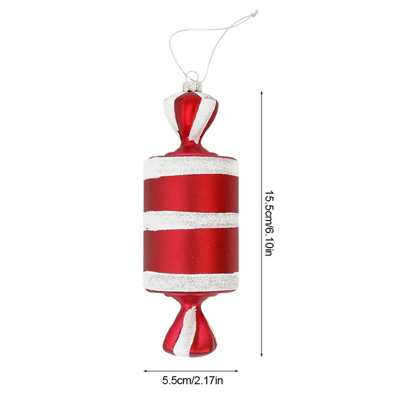 Christmas Lollipop Candy Cane Pendant Big Xmas Tree Hanging Ball Ornaments 2024 Christmas Decoration For Home 2025 New Year Gift