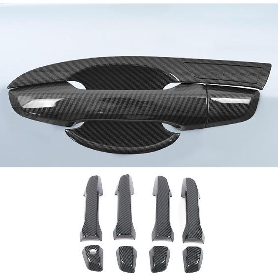 

Car Accessories Fit for Honda CR-V CRV 2017 2018 2019 2020 2021 2022 Exterior Door Handle Cover Trim (Carbon Fiber) ABS 8 PCS Without Smart Keyhol with Smart Keyhol