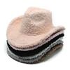 Plush Western Cowboy Hat Women'S Autumn And Winter Woolen Hat European And American Men'S And Women'S Big-Brimmed Warm Felt Hat Jzj-290