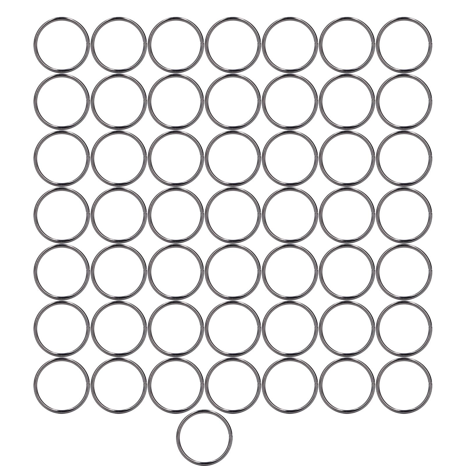 Health & Beauty Product 50Pcs Metal Rings Iron Material Durable Sturdy Multifunctional Glossy Bright Color Metal O Rings For Bag Clothesgray