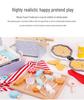 Kids' Wooden Kitchen Pretend Play Set with Oven, Toaster & Waffle Toys
