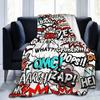 Flannel Fleece Modern Throw Blanket, Cartoon Style Koala Bears Blue Pattern Throw for Spring Recliner, Air Conditioning Blanket
