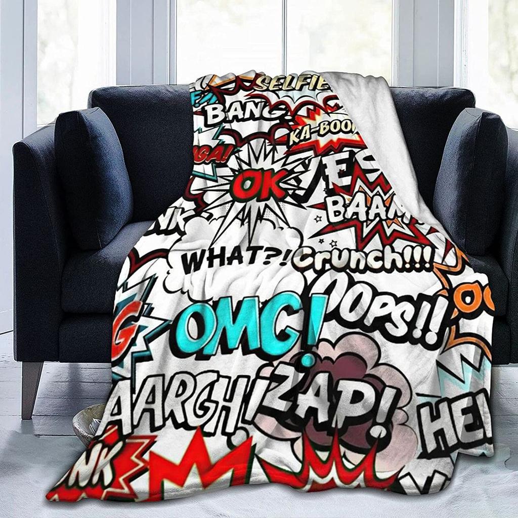 Flannel Fleece Modern Throw Blanket, Cartoon Style Koala Bears Blue Pattern Throw for Spring Recliner, Air Conditioning Blanket