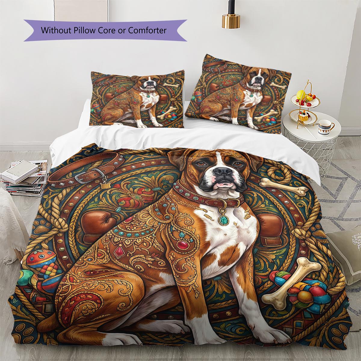 

Floral Art Animals Pattern Bedding,Quilt Set Quilt Cover Pillowcase Home Birthday Gift (1 * duvet cover + 2 * pillowcase, without core) 135x200cm