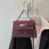Handbag with Key Lock, Small Exclusive and Luxurious Crossbody Bag, Small Square Bag