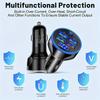 250W 5 Ports USB C Car Charger Fast Charging  Auto Phone Adapter in Car with Voltage Display For iPhone Samsung Huawei Xiaomi
