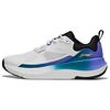 Li Ning SOFT GO Cushioning Slip Resistant Low Top Casual Shoes Men's White Blue Purple AGLT125-1