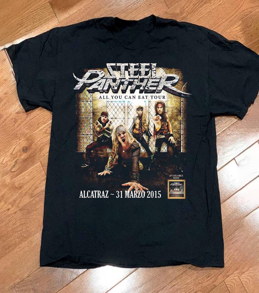 Vtg Steel Panther Band All you Can Eat Tour Heavy Cotton Black All Size TT318 Unisex T-Shirt XXL