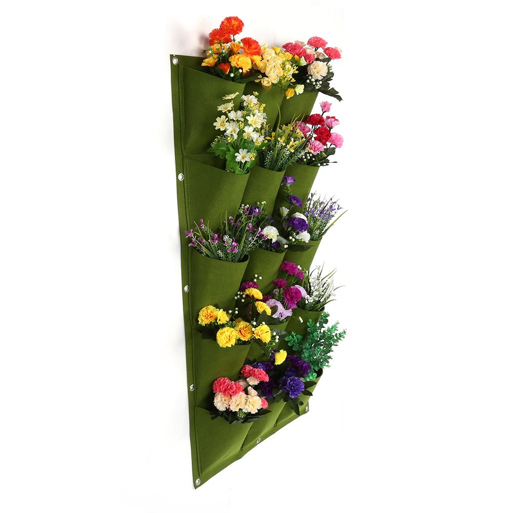 Planting Bag Garden Balcony Wall Vertical Flower Plants  Ing Planter (18  S)