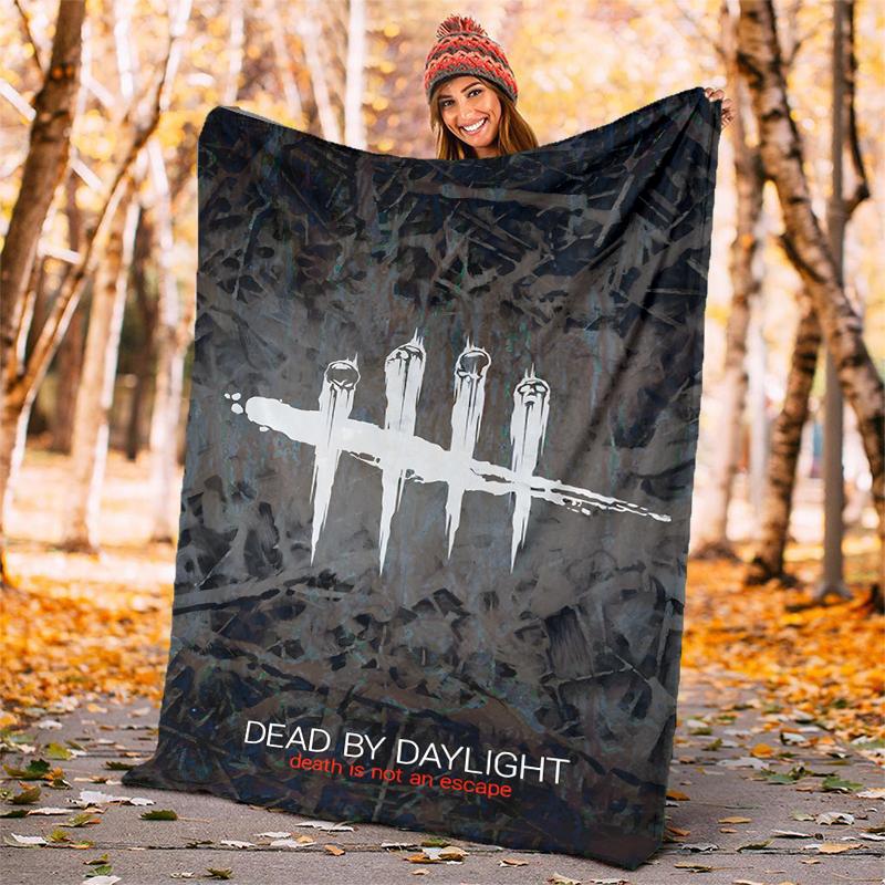Dead by Daylight Flannel Blanket Soft Warm All-Season Throw, Design for Camping, Car Travel, Hiking Sofa, Bed, Office Perfect Gift for Parties