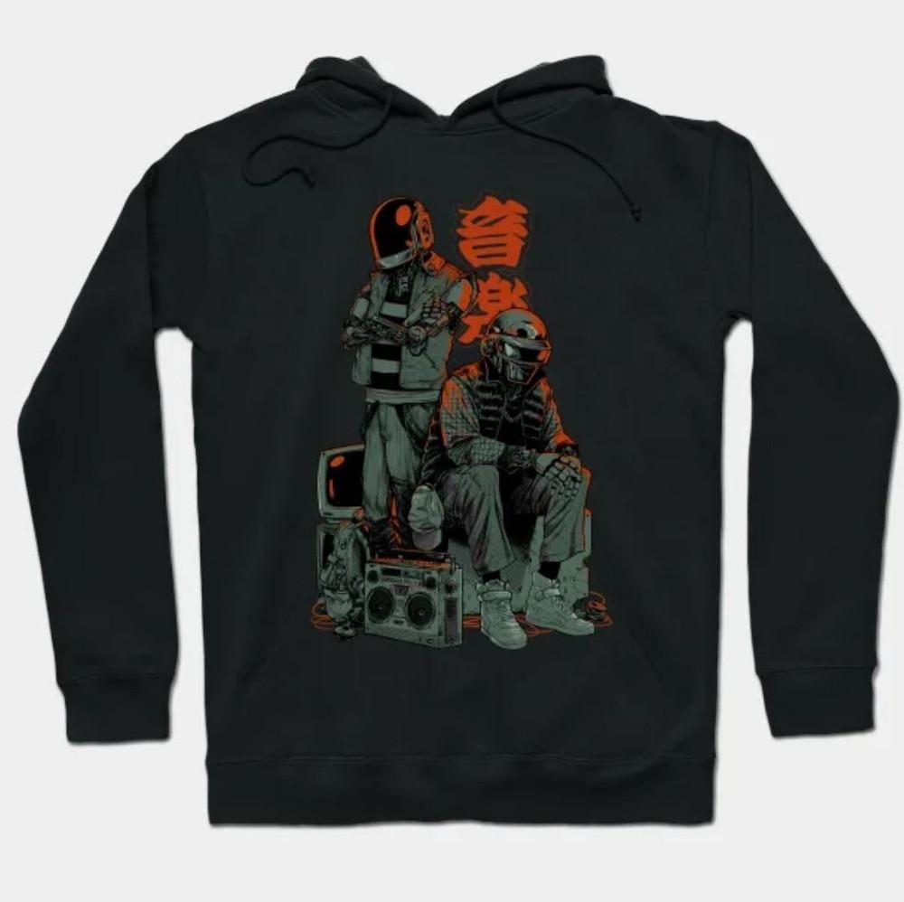 vintage daft punk Hoodie T564