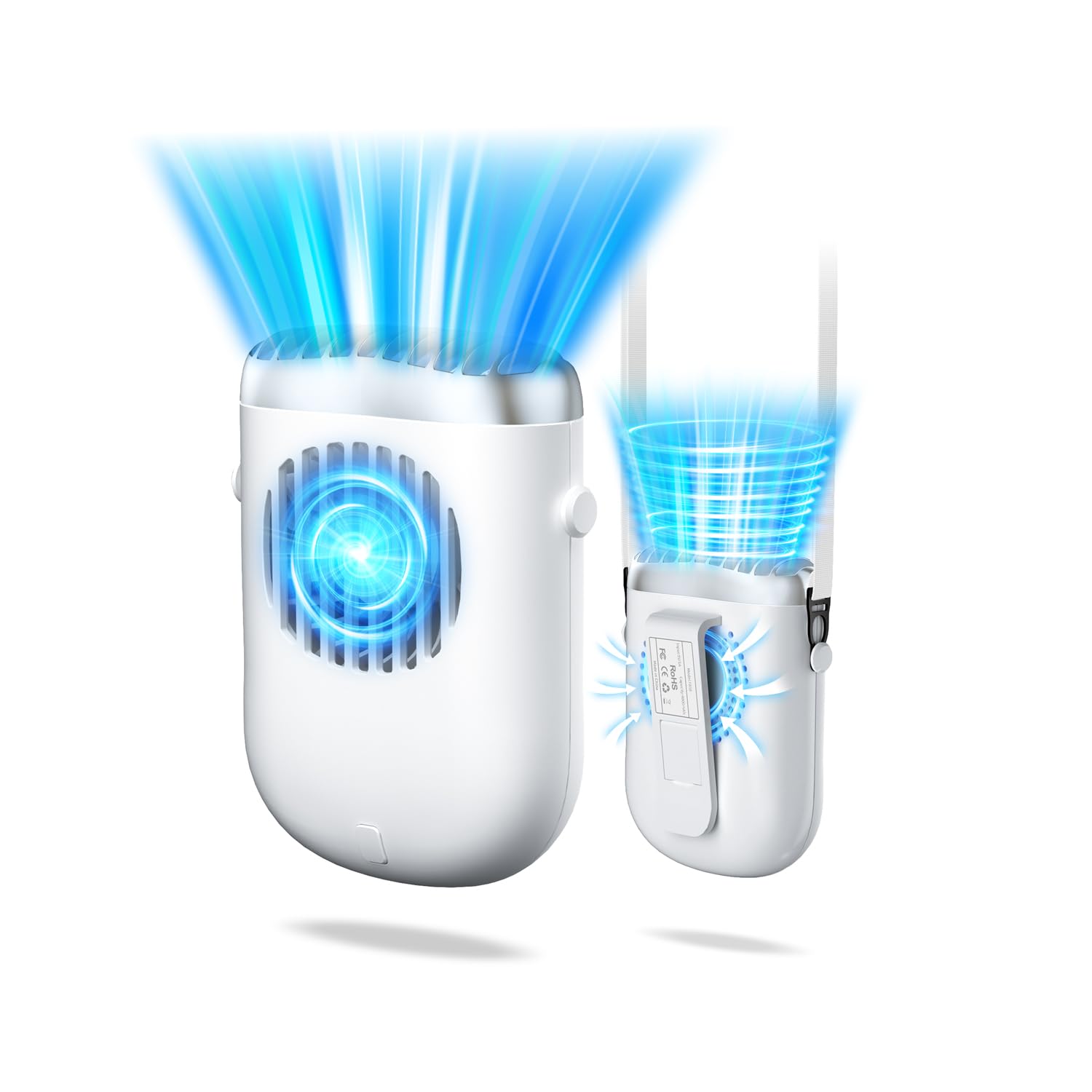 

Portable Neck Fan with a Large and Compact Design for 2025 Neck Cooler with High and Quiet Features Fast 4800mAh 3 Airflow Operation Frees Up Your and