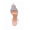 Summer New Pointed High Heels Transparent Rhinestone Bag Head Sexy Fashion Sandals Slippers Women
