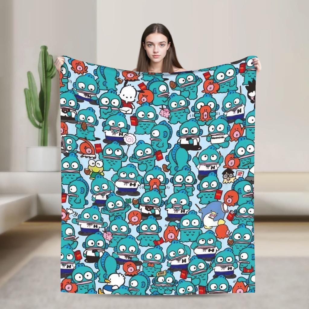 Hangyodon Hang in There Blanket Cover Fleece  Super Warm Throw Blanket for Bedding Couch Bed Rug