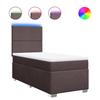 Exclusive House - Slatted Bed Base with Mattress Dark Brown 90x200 Cm
